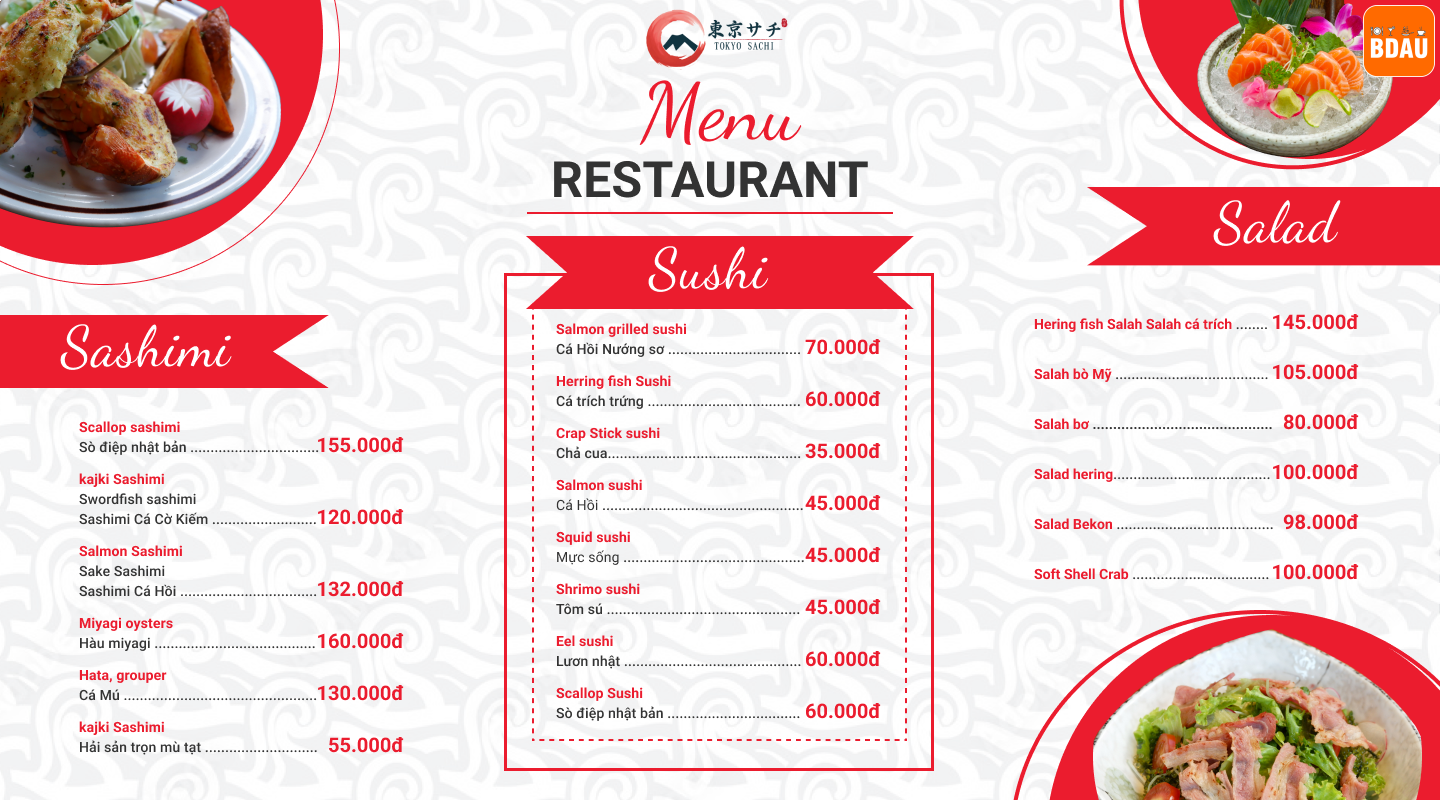 sachi menu